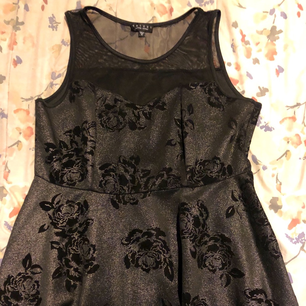 Black floral dress